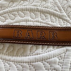 Barb Brown Leather Tooled Western Belt